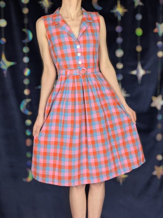 Modcloth Dresses & Skirts - ModCloth x Barbie Checkered Belted Shirt Dress